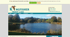 Desktop Screenshot of kingfishertroutlake.co.uk